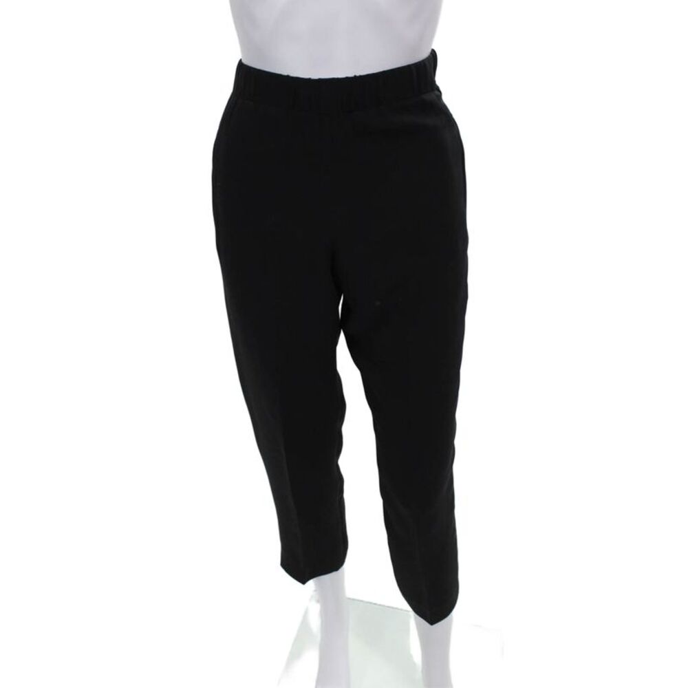 Index Womens Ankle Silk Black Pants Size S